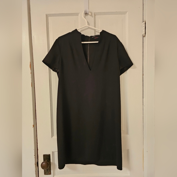 Alice + Olivia Barry' Short Sleeve V-Neck Boxy Shift Dress - Picture 5 of 8